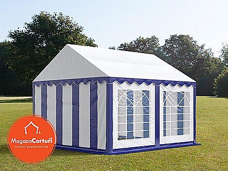 Corturi evenimente - Cort Evenimente 3x4m Eco Alb cu Albastru