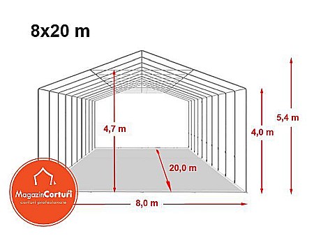  Cort Industrial 8 x 12m xxl Profi 4m [1]