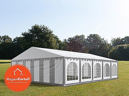 Corturi evenimente - Cort Evenimente 8x10 m Premium 2 m Alb Gri