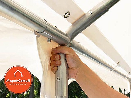  Cort Evenimente 6x6 m Premium 2 m Alb [3]