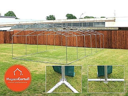  Cort Evenimente 6x6 m Premium 2 m Alb [2]