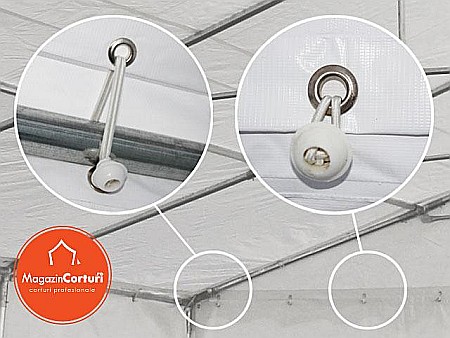  Cort Evenimente 6x6 m Premium 2 m Alb [4]