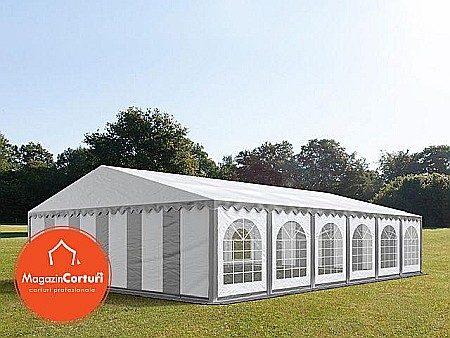 Corturi evenimente - Cort Evenimente 8x12 m Premium 2 m Alb Gri