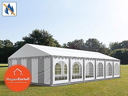 Corturi evenimente - Cort Evenimente 6x12 m Premium Plus Alb Gri