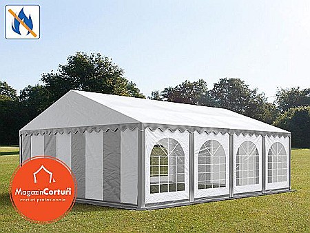 Corturi evenimente - Cort Evenimente 6x8m Premium Plus 2m Alb Gri