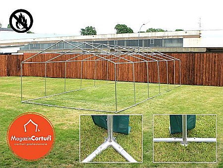 Cort Evenimente 4x8 m Premium Plus 2 m Alb [3]
