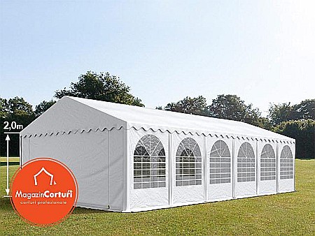 Corturi evenimente - Cort Evenimente 6x12 m Profesional 2 m Alb