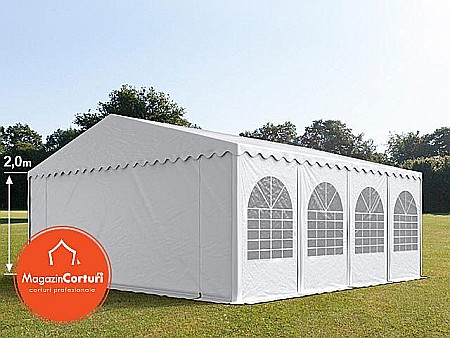 Corturi evenimente - Cort Evenimente 8x8 m Profesional 2 m Alb