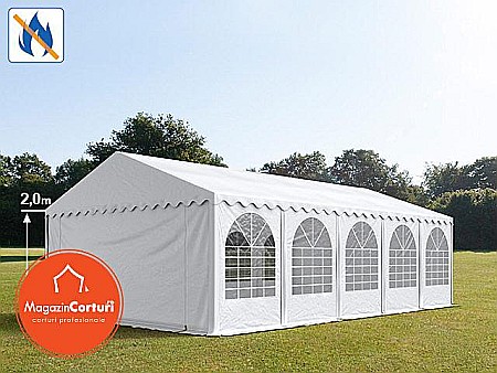 Corturi evenimente - Cort Evenimente 6x10 m Profesional Plus 2 m Alb