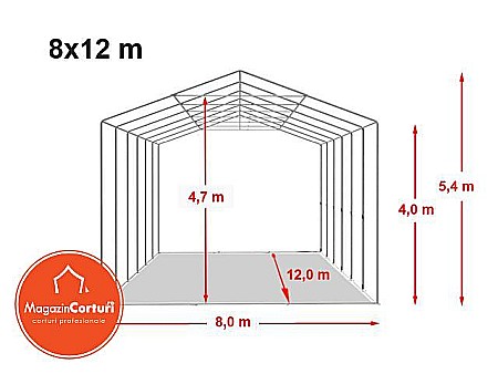  Cort Depozitare 8 x 12m xxl Profi 4m [1]