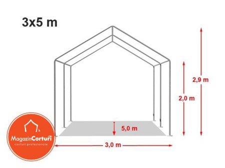 Cort Depozitare Industrial 3x5 m Eco Plus [1]