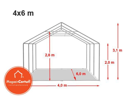 Cort Depozitare Industrial 4x6 m Premium Plus [1]