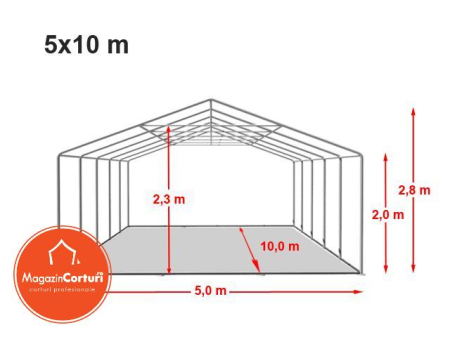 Cort Depozitare Industrial 5x10 m Premium [1]