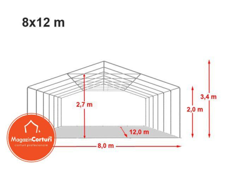 Cort Depozitare Industrial 8x12 m Premium Plus [1]