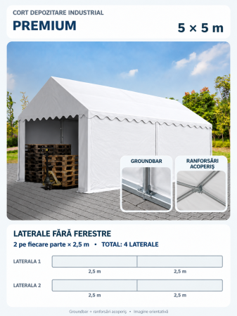 Corturi depozitare -  Cort Industrial 4 x 6m XXL Profi 2,6m