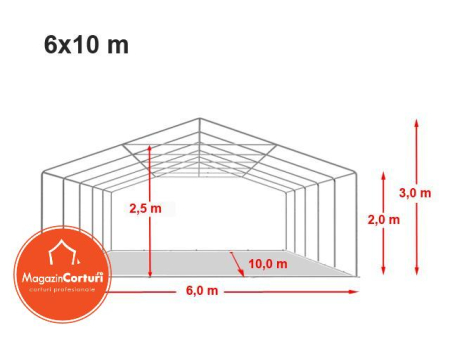 Cort Depozitare Industrial 6x10 m Profesional Plus [1]