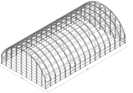 Cort tunel industrial - Cort pe Structura Metalica 27 m x 48 m