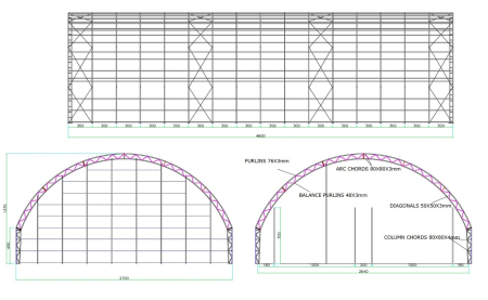 Cort pe Structura Metalica 27 m x 48 m [1]