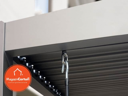 Pergola 3x4 m Eco – Gri perlat, cu acoperis din lamele reglabile [6]
