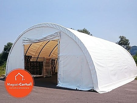 Cort tunel industrial -  Cort Tunel Semirotund Hala-Depozitare 9.15m x 20m cu 1m intre arce