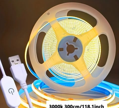 Electrice - Banda Led Usb 5v 3000k 3m - Control Tactil