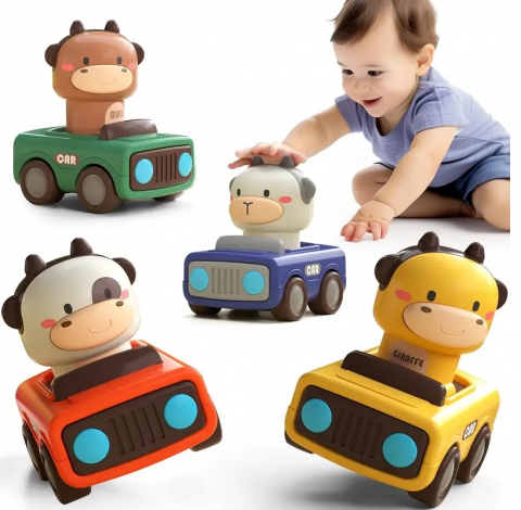 Jocuri / Jucarii - Jucarie Masina curse cu animale VERDE