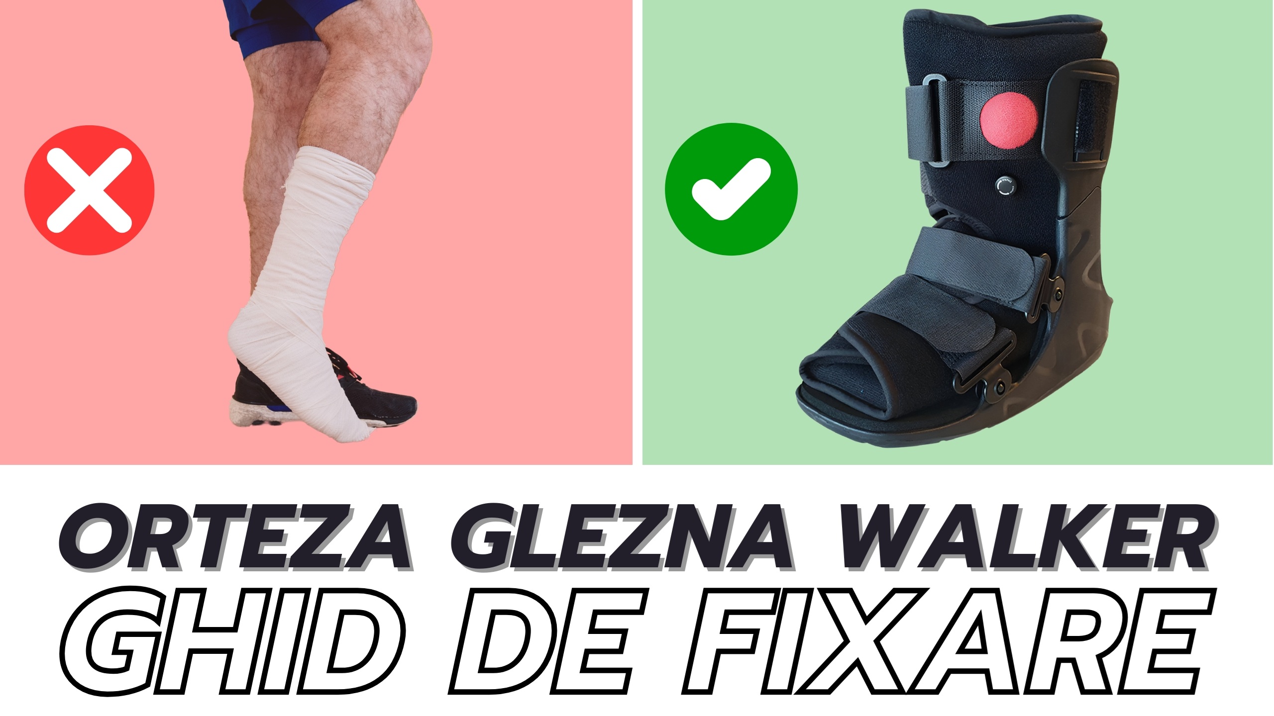 Orteza De Glezna Walker - Cum se montează