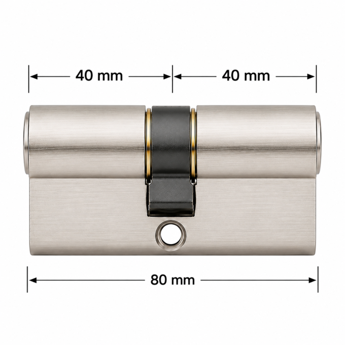 Cilindru de siguranta Yale 500A, 40 x 40 mm, 3 chei, cromat [2]