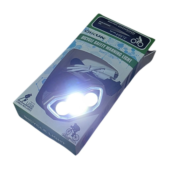 Far LED bicicleta, reincarcabil USB, lumina puternica, montaj pe ghidon [2]