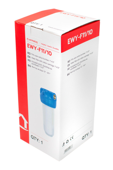 Filtru apa 10” cu cartus bumbac, filet interior 1”, Ermetiq [3]