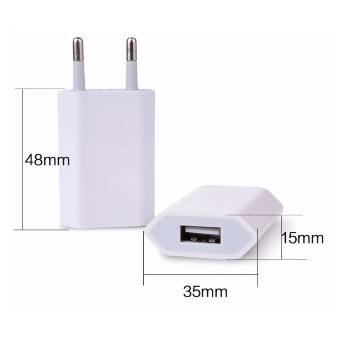 Incarcator de retea 220V, 1x USB, 5V/1A, alb [2]