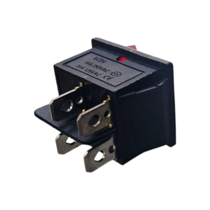 Intrerupator lat 4 papuci 220V 15A Rosu [2]