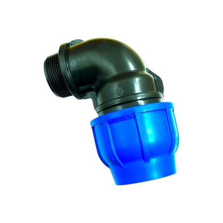 Sanitare - Cot compresiune PEHD, D 25 mm x 3/4”, filet exterior