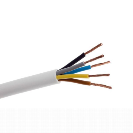 Electrice - Cablu MYYM 5 x 1,5 mm, alb