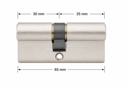 Cilindru de siguranta Yale 500A, 30 x 35 mm, 3 chei, cromat [1]