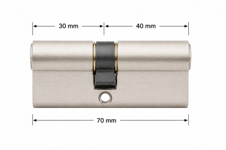Cilindru de siguranta Yale 500A, 30 x 40 mm, 3 chei, cromat [1]