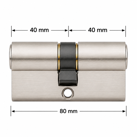 Cilindru de siguranta Yale 500A, 40 x 40 mm, 3 chei, cromat [1]