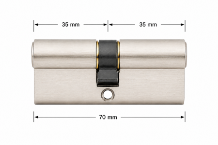 Cilindru de siguranta Yale 500A, 35 x 35 mm, 3 chei, cromat [1]
