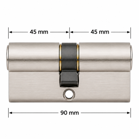 Cilindru de siguranta Yale 500A, 45 x 45 mm, 3 chei, cromat [1]