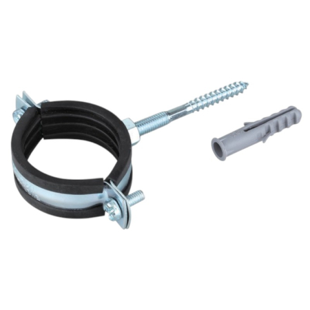 Sanitare - Colier cu cauciuc + prezon si diblu ptr. fixare teava