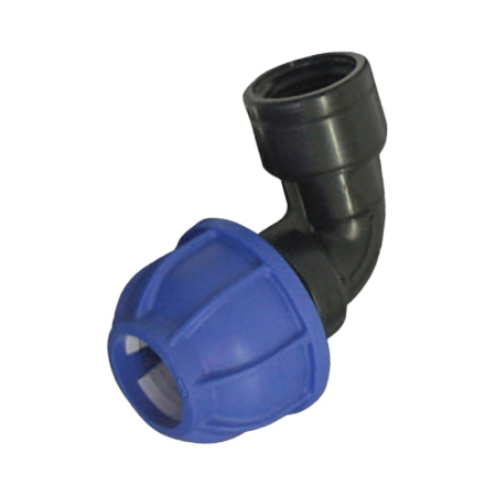 PEHD - Fitinguri compresiune - Cot compresiune PEHD, D 25 mm x 3/4”, filet interior