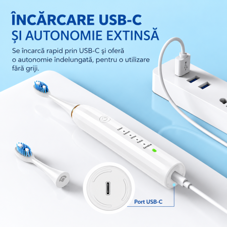 Periuta de dinti electrica Sonica M1, 5 Moduri [6]