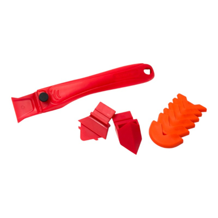 Unelte zidarie si zugravit - Set pentru aplicat/curatat silicon 9 piese