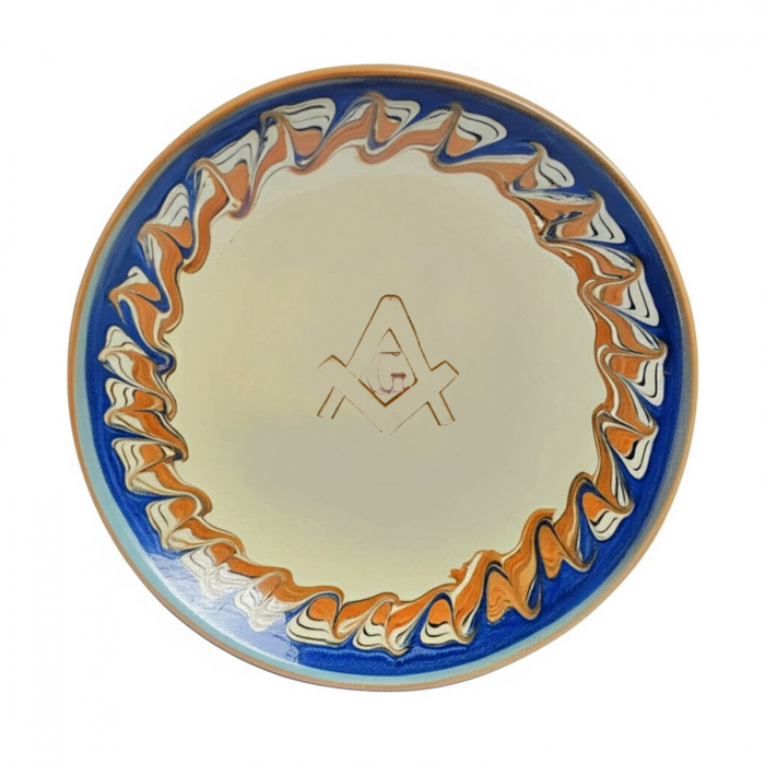 farfurie ceramică Horezu cu Echer si Compas [3]