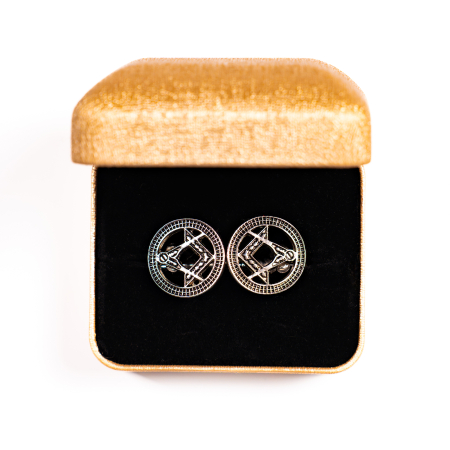 Butoni/ Cufflinks - Butoni Echer si Compas Argintii