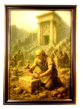 Tablouri - Tablou Slefuirea Pietrei si Edificarea  Templului