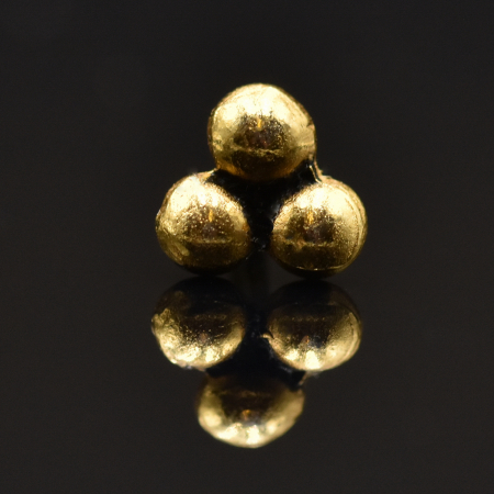 Insigne - Insignă Trei Puncte (∴) aurie, model sferic