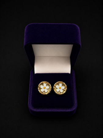 Butoni/ Cufflinks - Butoni Floare de nu mai uita.