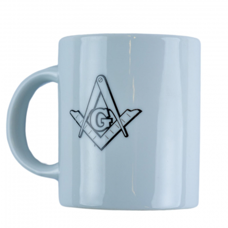 Cadouri - Cană ceramică albă inscripționată cu Compas, Echer și Litera G