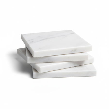 Decorațiuni - Suporturi pahare din marmură – set 4 bucăți 